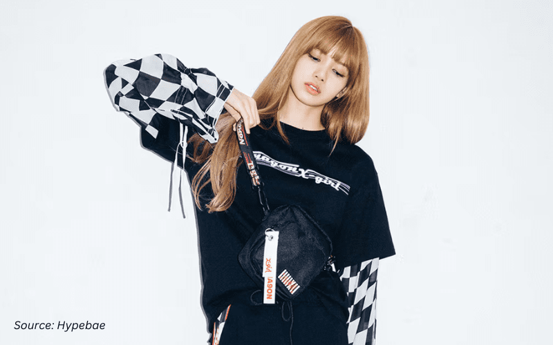 An image of Lisa wearing streetwear