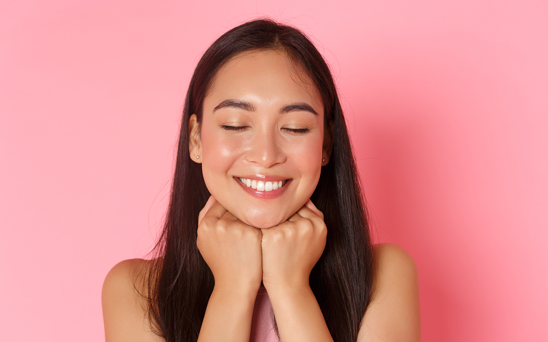 Image of a person’s bright skin