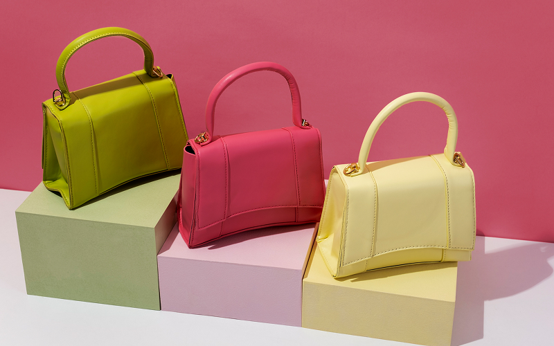 Image of different coloured hand bags